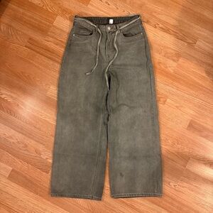 H&M viral baggy tie jeans
